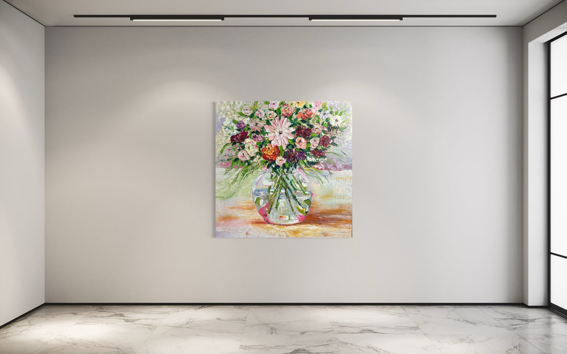 Colorful Contemporary Botanical Oil Painting – Original Floral Artwork – Chelsea Tikotsky